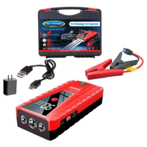 Arrancador Portátil Auto Moto Batería USB + Luz LED